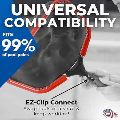 ProTuff 19" Fine Pool Nets for PROS – 6 Pack – “490 Promise” Unlimited, Unconditional Replacement - 3X Faster Than Vacuums – Wide Pool Skimmer Net with Deep Bag for Easy Maintenance of Leaves & Debris