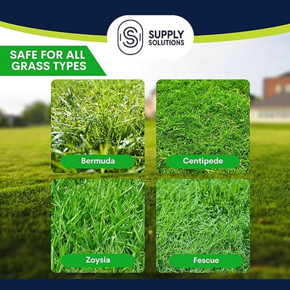 Supply Solutions 25-7-12 Lawn and Turf Fertilizer - 15% Slow Release Nitrogen Lawn Fertilizer for All Grass Types, Shrubs - Turf Builder Plant Food Covers 6,250 sq.ft (25lbs)