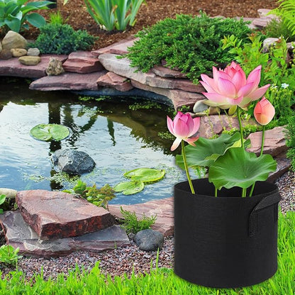 10 Pack Lily Plant Pots for Pond, Aquatic Pond Planter for Pond Reusable Pond Plant Basket Grow Bags for Pond, Aquatic Plants, Potato, Carrot, Onion, Flower (1 Gallon)