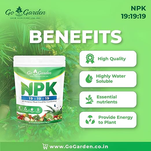 Go Garden Npk 19 19 19 Plant Food Powder for Plants and Gardening Purpose - 400 Gm