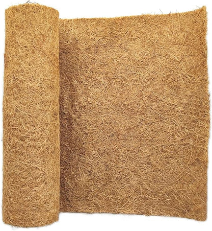 16x80 inch Natural Coconut Coir Liner Sheets Coco Fiber Roll Coco Mat for Planter Flower Basket Liner Garden Decoration Animal Pet Pad