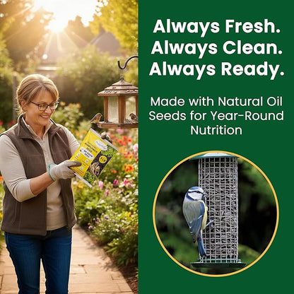 Happy Wings Black Oil Sunflower Seeds Wild Bird Food- 15 Pounds | No Grow Seed | Bird Seed for Wild Birds