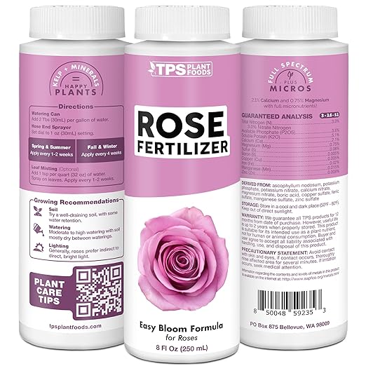 TPS NUTRIENTS Rose Fertilizer for Flowering Plants, Liquid Plant Food, 32 oz (1 Quart)