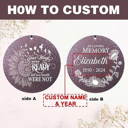 ASTARIN Personalized Memorial Wind Chime for Loss of Loved One 30/36/45 inch, Sympathy Deep Tone Wind Chimes for Mom Dad/Mother Father, Remembrance Gifts for Grief Condolence Funeral, Produced in USA