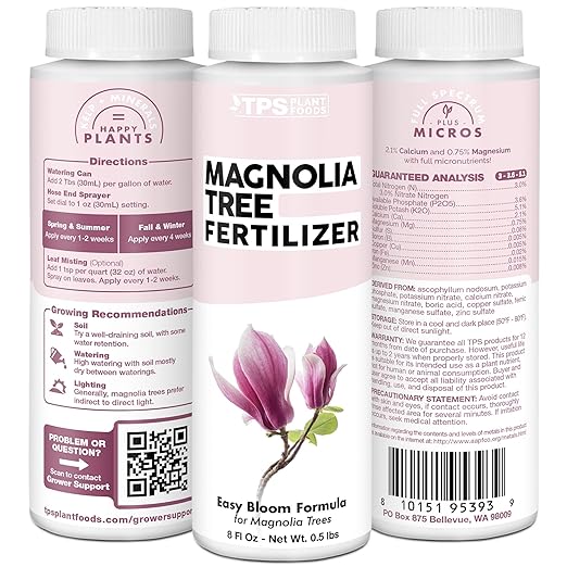 Magnolia Tree Fertilizer – Liquid Magnolia Tree Plant Food for Beautiful Blooms & Healthy Growth, 1 Gallon