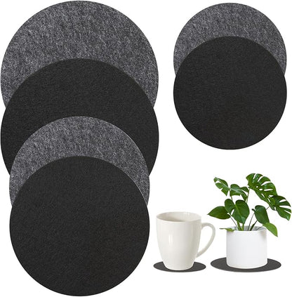 Plant Coaster Mat, 6PCS 3 Sizes Round Felt Plant Saucers for Indoors Plant Reversible Absorbent Waterproof Fabric Plant Pot Saucers for Gardening Outdoor Pots, DIY Craft Supplies(4”, 6”, 8”)
