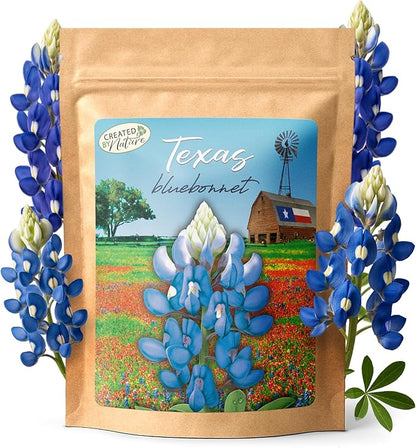 Created By Nature Texas Bluebonnet Seeds, 750+ Wildflower Seeds, Texas State Flower