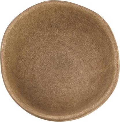 Creative Co-Op Boho Terracotta Footed Planter with Organic Edge, Matte Taupe