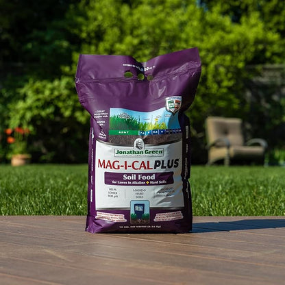 Jonathan Green (11357) Mag-I-Cal Plus Soil Food for Lawns in Alkaline & Hard Soils - Soil Amendment for Grass (15,000 Sq. Ft.)