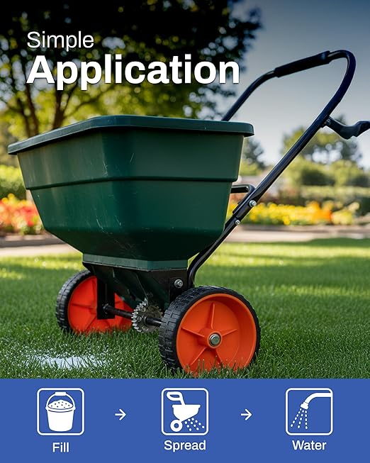 EarthWorks EW4H Replenish Lawn Fertilizer, Organic Compost Grass Food, Deep Root Turf Booster, Year-Round Green, Soil-Building Formula for All Seasons, 25 lbs