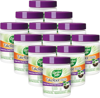 Garden Safe Brand TakeRoot Rooting Hormone, 12 Count, Powder Helps Grow New Plants from Cuttings Including Most Home, Garden and Greenhouse Varieties, 12 Pack
