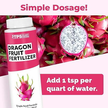 Dragon Fruit Fertilizer for Dragon Fruit, Great for Red, White, and Yellow Dragon Fruit Varieties, Liquid Fertilizer by TPS Plant Foods, 8 oz (250mL)