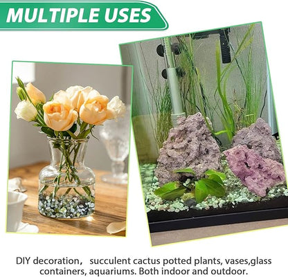 Succulent Rocks for Plants Tiny Pebbles for Planters 7.8LB Pea Gravel Bulk Course Sand Soil Small Decorative Stones for Indoor Bonsai Pots Cactus Top Dressing Aquarium Garden Landscape, Green