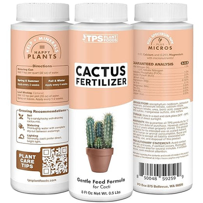 Cactus Fertilizer for Cacti and All Desert Plants, Liquid Plant Food, 32 oz (1 Quart)