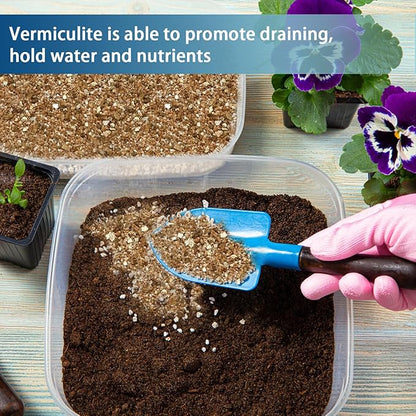 Vermiculite for Gardening 2qt, Coarse Vermiculite for Plant Propagation, Cutting and Seed Starting, Maintain Soil Moisture for Potting Orchids, Succulents, Fungi, and Hydroponics