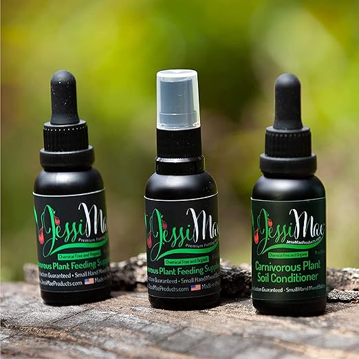 Jessi Mae Carnivorous Plant Food Drops - 30 ml - No-Dip Applicator for Carnivorous Plant Fertilizer - Nutrient-Rich Formula - Seaweed & Blood Meal Blend