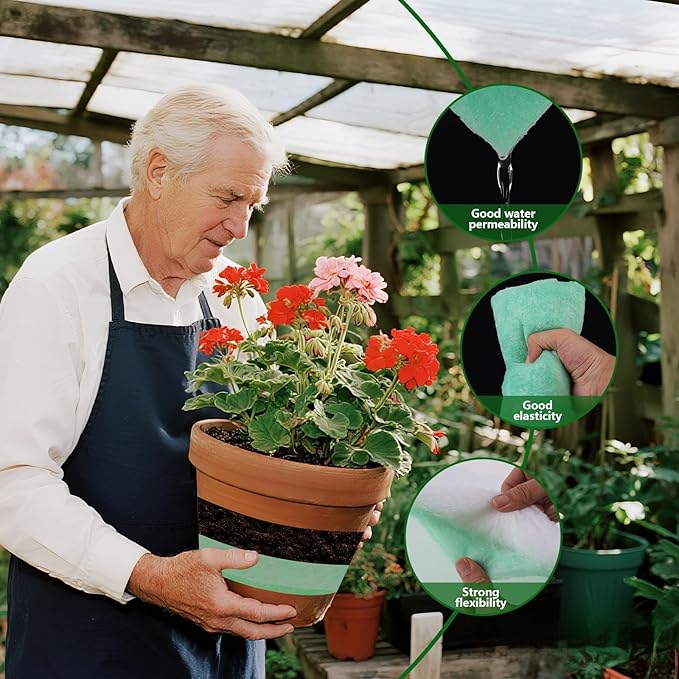 Flower Pot Filler Insert Adjustable Planter Inserts for Large Pots 2 Pcs 47.2" x11.8" Planter Fillers Drainage Material for Indoor Outdoor Gardening Ups a Daisy Pot Fillers for Planters