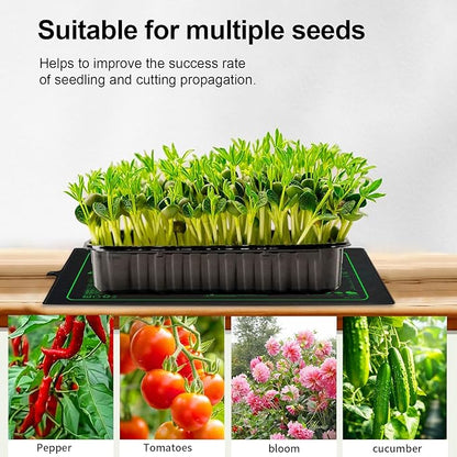 20"x 10" Seedling Heat Mat with Digital Thermostat Combo Set,ETL Certified and Durable Waterproof Warm Hydroponic Heat Mat for Germination,Indoor Gardening,Brewing and Greenhouses