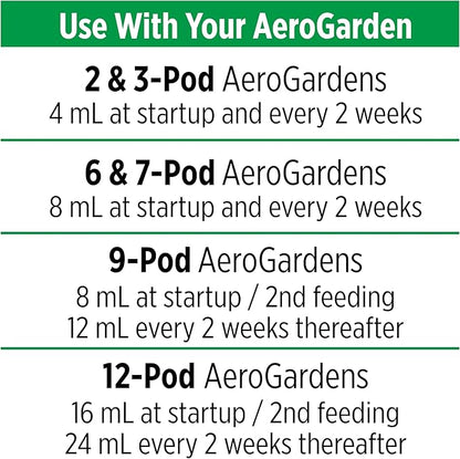 Miracle-Gro AeroGarden Liquid Plant Fertilizer for Use in AeroGarden Hydroponic Indoor Garden, 3 fl. oz.