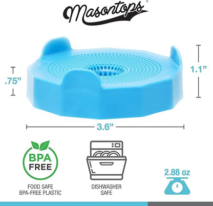 Masontops Bean Screen Plastic Mason Jar Sprouting Lids Mason Jar Sprouting Kit – For Growing Broccoli Seeds, Alfalfa, Mung Bean Sprouts – Wide Mouth Seed Sprouting Jar Lids Sprouting Kit Mason Jar