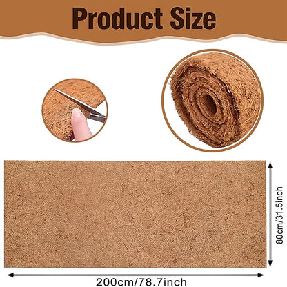 31.5 x 78.7 inch Natural Coco Coir Fiber Liner Roll Sheet, Coconut Fiber Pad, for Planter Flower Basket Liner Garden Decoration Animal Pet Pad