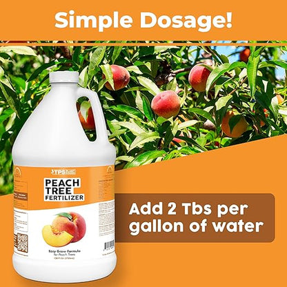 Peach Tree Fertilizer – Liquid Peach Tree Plant Food for Healthy Growth & Fruit Production, 1 Gallon