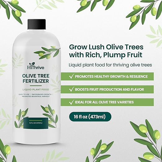 16oz Olive Tree Fertilizer – Makes 16 Gallons of Olive Plant Food – 2-in-1 Liquid Plant Food with Macronutrients + Micronutrients for Lush Foliage, Strong Roots, Bountiful Harvests & Plump Fruits