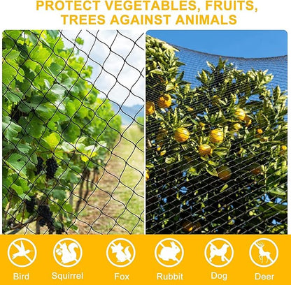 Chicken Netting 25'x25' with 1" Mesh Nylon Bird Netting for Chicken Coop, Heavy Duty Poultry Net Bird Net for Garden Deer Fence for Fruit Tree