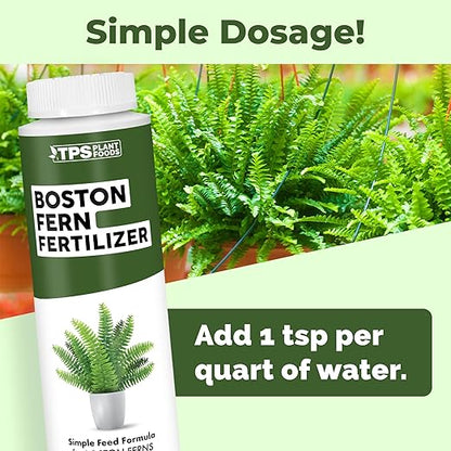 Boston Fern Fertilizer for Boston Fern, Great for Fluffy Ruffles, Dallas, and Compacta Fern Varieties, Liquid Fertilizer by TPS Plant Foods, 8 oz (250mL)