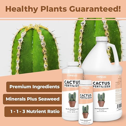 Cactus Fertilizer for Cacti and All Desert Plants, Liquid Plant Food, 32 oz (1 Quart)