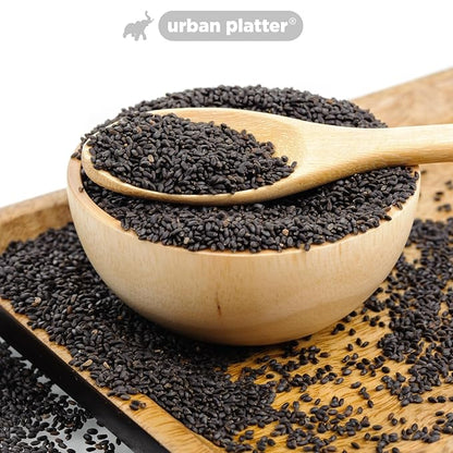 Urban Platter Basil Seeds Jar | 24.69 Oz (700g) | Tukmaria, Sabja Seeds | Rich in Fibre | Natural Cooling Superfood | Perfect for Falooda, Drinks, Smoothies & Desserts