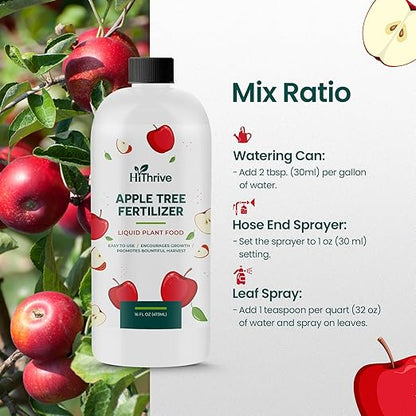 16oz Apple Tree Fertilizer - Makes 16 Gallons of Apple Tree Fertilizer, Nutrient-Rich Plant Food for Fruit Trees - Promotes Strong Branches, Healthy Foliage, and Juicy Apples