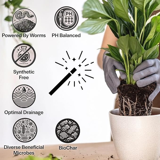 Craft Organic Houseplant Potting Mix, Elite House Plant Soil, Chunky, Well Draining Potting Soil for All Indoor Plants, Tropical Plants & Flowers, Sustainable & Peat Free, Less Prone to Gnats, 12QT