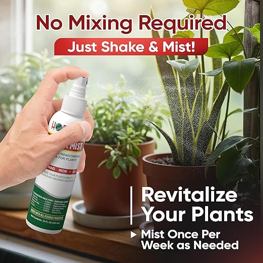 Hormex Mother Mist Cal-Mag-Iron + B1 Plant Nutrient Deficiency Spray - Boost Growth, Strength & Cloning Success - All Purpose Foliar Spray for Houseplants, Flowers & Vegetables, 12oz