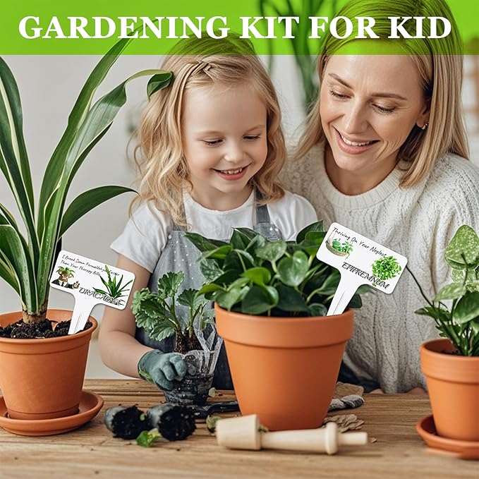 Whimsical Air Purifying Plant Character Garden Markers-17Pcs Garden Labels for Indoor House,Durable Waterproof Signs for Snake Plant,Housewarming Gift,New Home House Gift