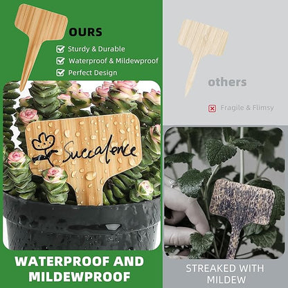 Plant Labels Tags Markers 120pcs Plastic Garden Tags & Stakes with Permanet Marking Pen for Plants Waterproof Seed Labels for Outdoor Garden Accessories