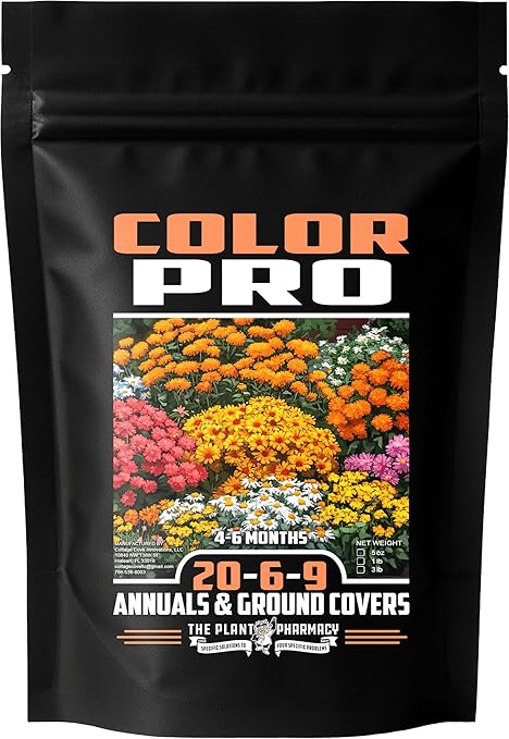 Fertilizer Commercial Grade | Color Pro 20-6-9 | 5 Ounces | Custom Professional Mix Blend | Controlled Release for Annuals & Groundcovers | 6 Month Nutrition | Balanced NPK Formula with Micronutrients
