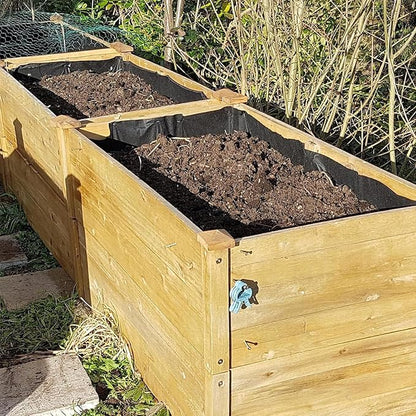 Raised Garden Bed Liner Non-Woven Fabric, Elevated Planter Box Replacement Fabric for Outdoor Raised Beds Vegetable Trugs Backyard Flowerbeds, Holds Soil Allows Water to Drain