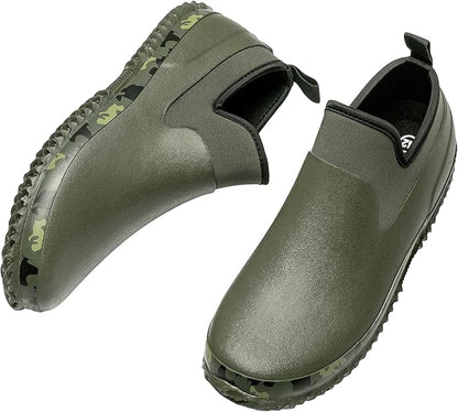 TENGTA Unisex Waterproof Garden Mud Shoes Mens Rubber Gardening Rain Boots for Women Car Wash Footwear