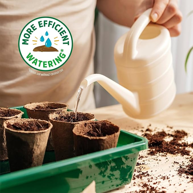 Back to The Roots 3-in-1 Seed Starting Mix 6 Quarts, 100% Organic & USA Made for Herbs, Veggies, Flowers, w/Nutrient Rich Plant Food, Worm-Castings, & Moisture Controlling Yucca Brown