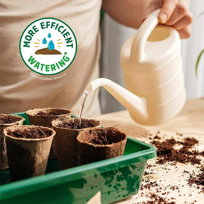 Back to The Roots 3-in-1 Seed Starting Mix 6 Quarts, 100% Organic & USA Made for Herbs, Veggies, Flowers, w/Nutrient Rich Plant Food, Worm-Castings, & Moisture Controlling Yucca Brown