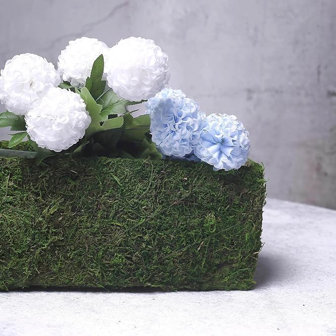 Efavormart 23.5" Rectangle Preserved Moss Planter Box Moss Covered Planters with Inner Lining