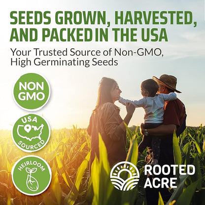 Rooted Acre 8 Varieties Hot Peppers – 240 Heirloom Seeds, High Germination – Includes Ghost, Jalapeño, Serrano, California Wonder & More – Spicy Pepper Garden Mix