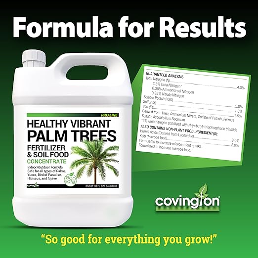 Best Liquid Palm Tree Fertilizer – Indoor Outdoor Plant Food for All Types – Slow Release Fertilizer – Liquid Plant Food – Rich Soil Food with Kelp - Made in USA-Gallon
