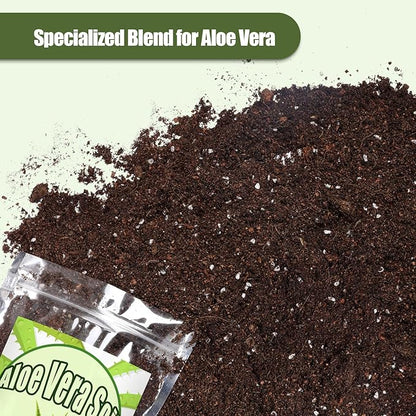 Aloe Vera Potting Soil Mix 1qt, Ready to Use for Seedling and Growing of Aloe Vera Plants or Other Houseplants