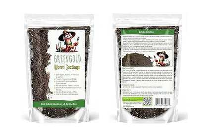 Organic Worm Castings Premium Worm Castings Fertilizer for Nutrient-Rich Soil and Healthy Growth (1 Quart)