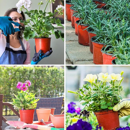 6 Inch 120 Pack Plastic Nursery Pots with Drainage Holes,Plastic Seed Starting Pots, Reusable Seedling Flower Plant Container for Succulents, Seedlings, Cuttings, Transplanting