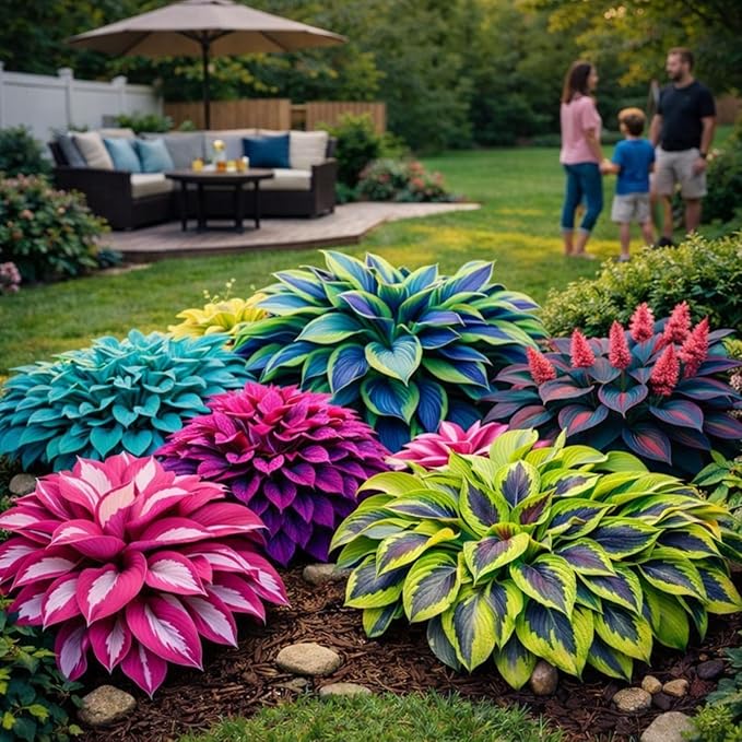Hosta Seeds 400+ Pcs - Colorful Mixed Shade - Loving Perennial Flower Seeds for Planting, Beautiful Foliage Plants for Garden Borders, Shade Gardens & Containers, Easy to Grow