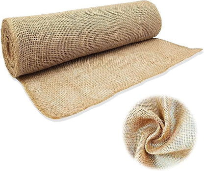 40InX82FT Burlap Rolls Multipurpose Burlap Fabric for Garden Tree Wrap Winter Weed Barrier Protection for Outdoor Plant Shrubs DIY Craft Projects and Party Decor
