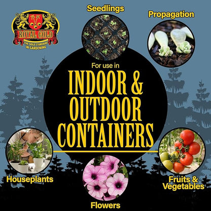Royal Gold Potting and Propagation Mix, 1.5cu ft - Ideal for Containerized Plants/Gardens, Well-Draining, Peat-Free Formula - Encourages Healthy Root Development